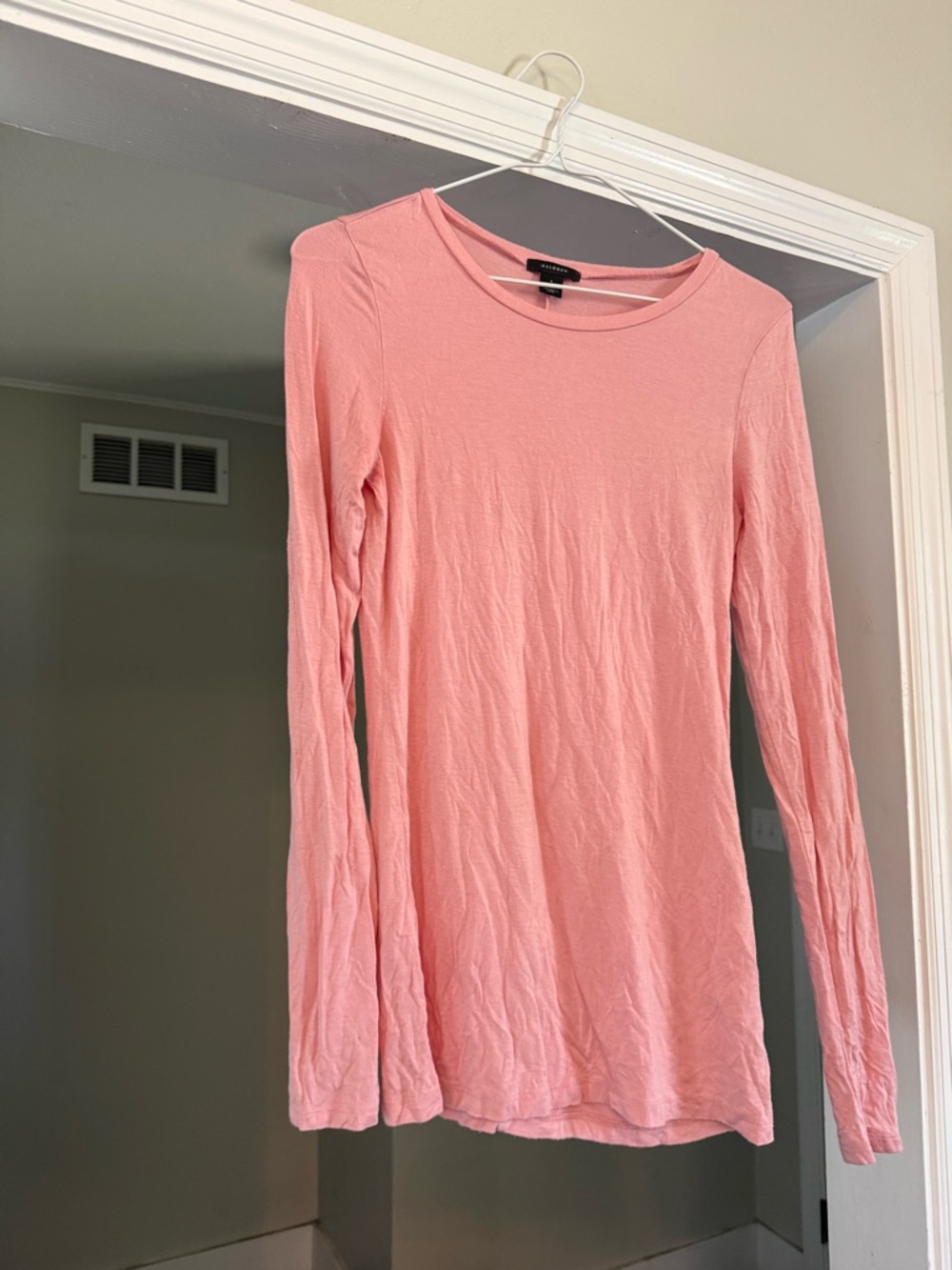 Halogen Long Sleeve Crewneck Top in Pink